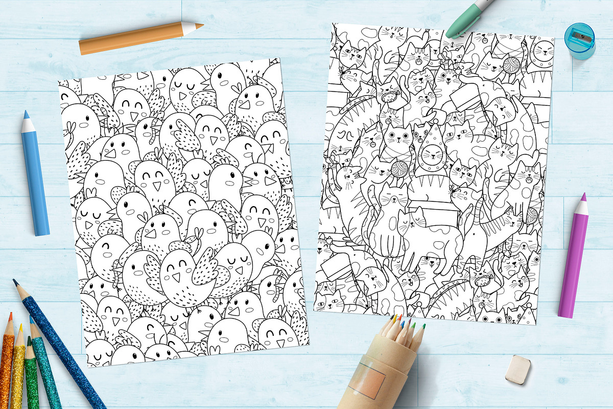 90 Coloring Pages Collection, an Illustration by Gulnara Sabirova (Photo 13 of 22)