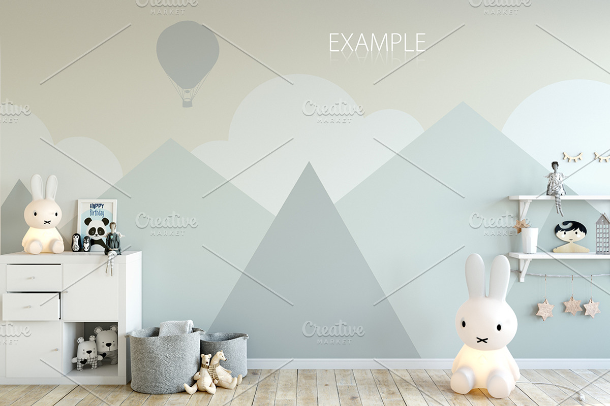 KIDS WALL & FRAMES Mockup Bundle - 2, a Print Template by Yuri-U (Photo 16 of 43)
