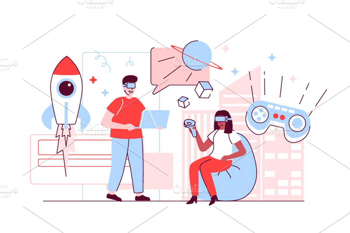 Flat Line Web Illustrations, a Templates & Theme by alexdndz (Photo 2 of 25)