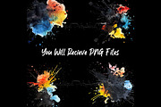35 Black Watercolor Splashes, a Decorative Illustration by Art Paradise Studios (Thumbnail 4 of 4)