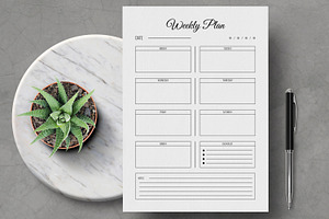 Weekly Planner Template, a Stationery Template by MightyDesign