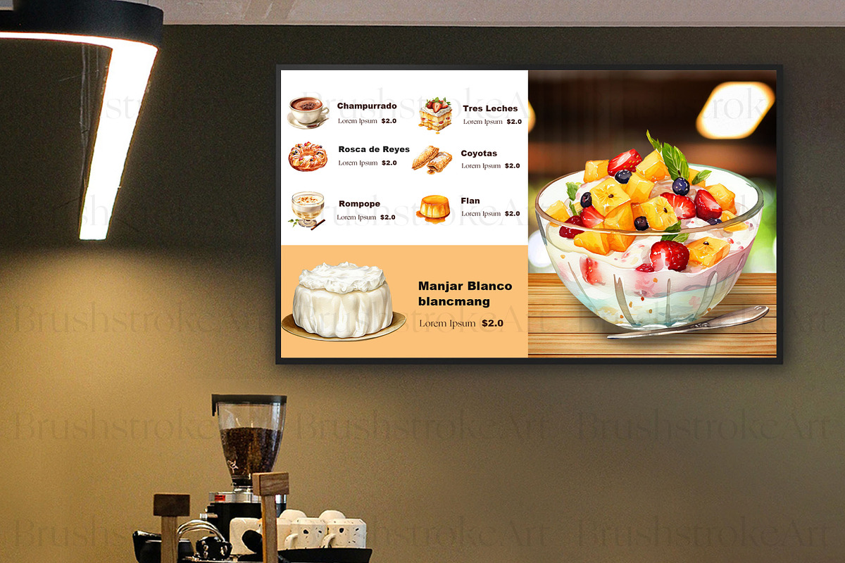 Watercolor Mexican Dessert Clipart PNG