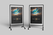 Poster Stand Mockup, a Mockup by DxSLEX (Thumbnail 5 of 5)