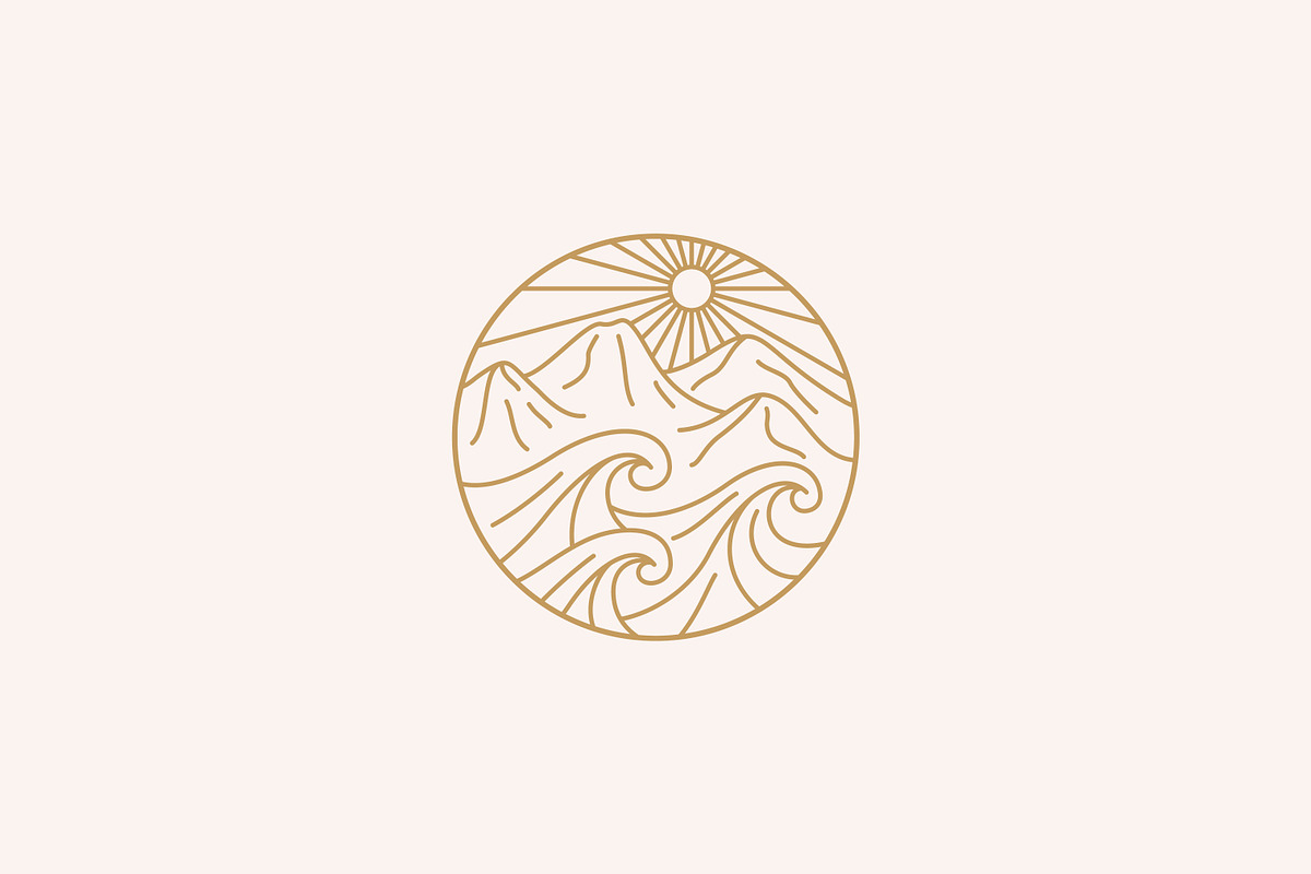 Mountain Wave Sun Abstract Logo, a Branding & Logo Template by Signatoro (Photo 2 of 3)