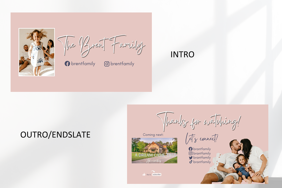 YouTube Branding Kit Family Life, a Social Media Template by Anca Digital Vibe (Photo 9 of 11)