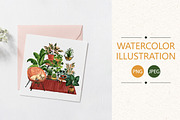 Houseplants. Watercolor set, an Object Graphic by JuliaBadeeva (Thumbnail 2 of 9)