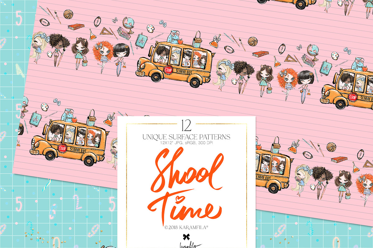 Back to School Seamless Patterns, a Pattern Graphic by KaramfilaS (Photo 6 of 8)