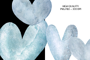 Blue Watercolor Hearts Clipart, a Graphic by Murphy & Frank (Thumbnail 4 of 7)