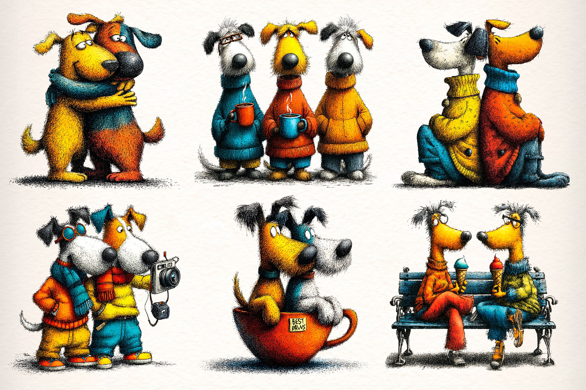 Best Dog Friend, Quirky Dog Clipart, an Illustration by Dream Creation (Photo 5 of 8)