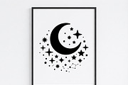 50 Crescent Moon with Stars, an Empty State Illustration by Amazin_art (Thumbnail 2 of 47)