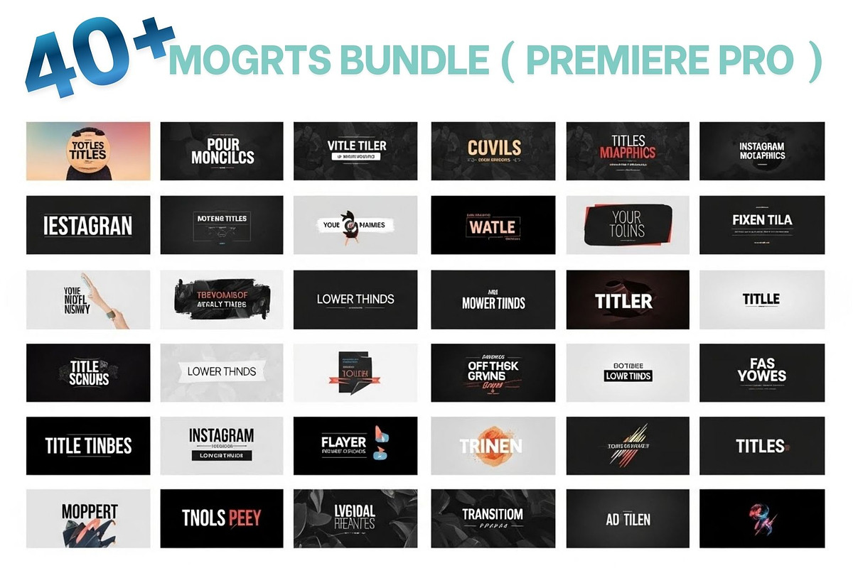 MOGRTs – 40 Motion Graphics Template, a Social Media Template by Crox Studio | Digital (Photo 9 of 11)