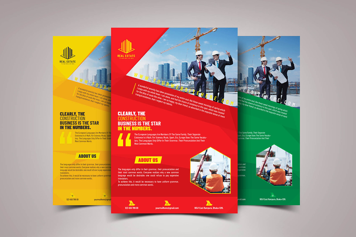 Construction Flyer Template, a Flyer Template by MRI STUDIO (Photo 3 of 5)