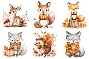 Fall Animals Clipart, a Seasonal Illustration by CitraGraphics (Thumbnail 4 of 4)