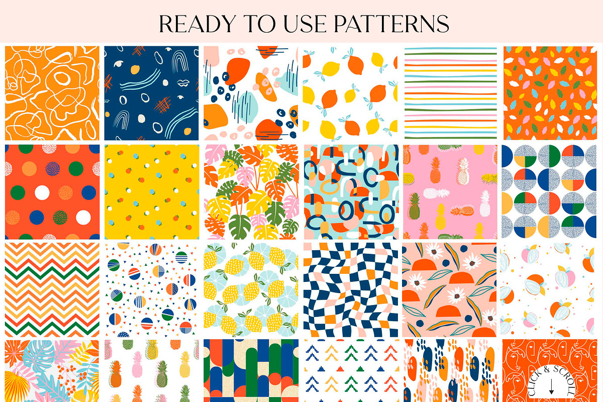 Just Brights Seamless Pattern Bundle, a Pattern Graphic by Essentially Nomadic (Photo 2 of 14)