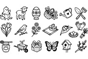 Spring Garden Clipart Collection, an Illustration by designvectx (Thumbnail 2 of 3)