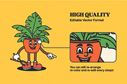 Retro Plant Mascot Illustration, an Object Illustration by Decoconio Design (Thumbnail 5 of 8)