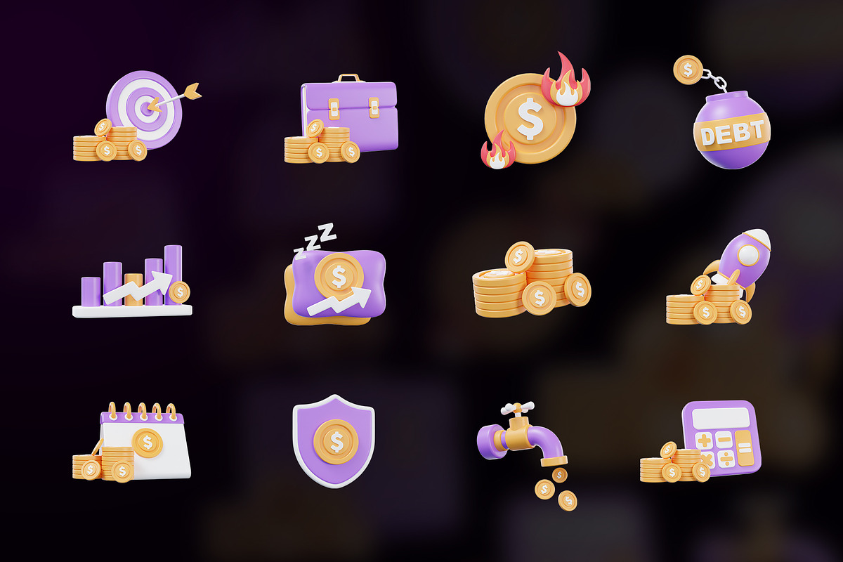 Finance 3D Icon Pack, an Object Graphic by Artnivora.Std (Photo 4 of 4)