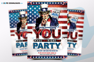 4 Of July Flyer Template