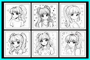 Valentine Anime Coloring Pages, a Person Illustration by protabsorkar11 (Thumbnail 3 of 7)