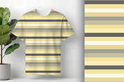 Butter Yellow and Grey Stripe 3, a Pattern Graphic by Sharon Schwalbe (Thumbnail 2 of 6)