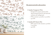 Irish Toile de Jouy Pattern Set, a Background Graphic by Hughes Studio (Thumbnail 7 of 9)