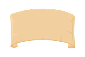 A beige scroll banner with curved, a Texture Illustration by Woters little shop