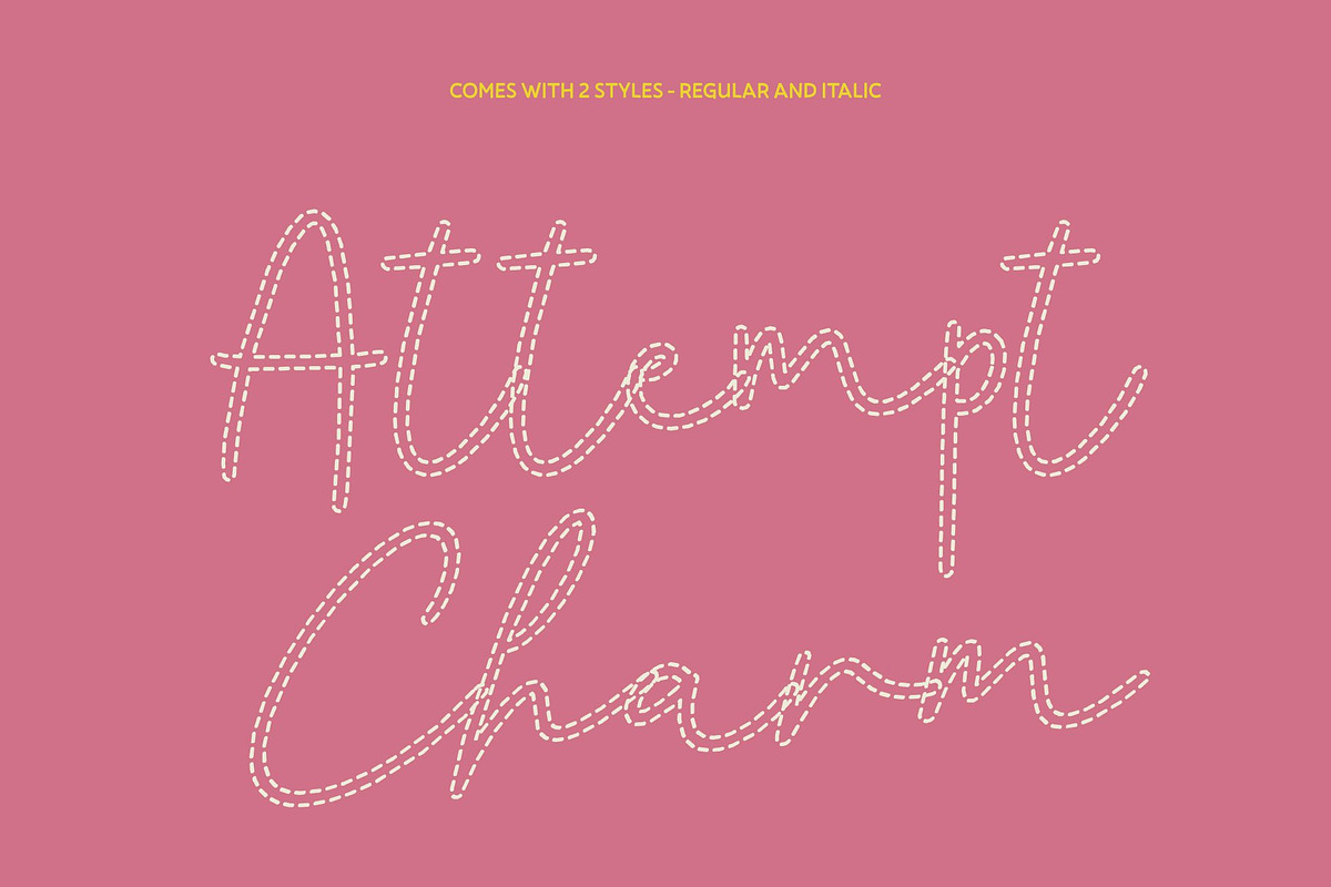 CS Brisa Dashed, a Script Font by Craft Supply Co. (Photo 3 of 8)