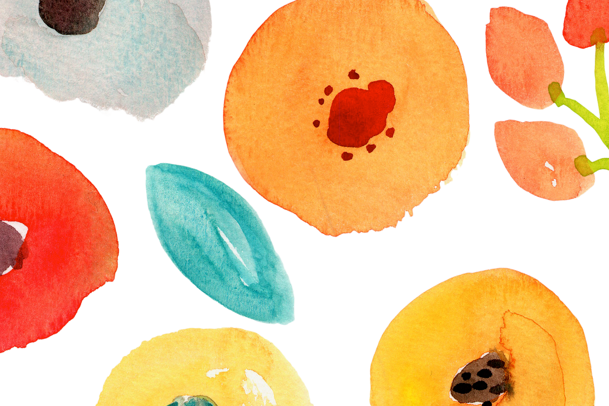 Watercolor Abstract Flowers Dots, an Illustration by Sandra Jones Art (Photo 4 of 4)