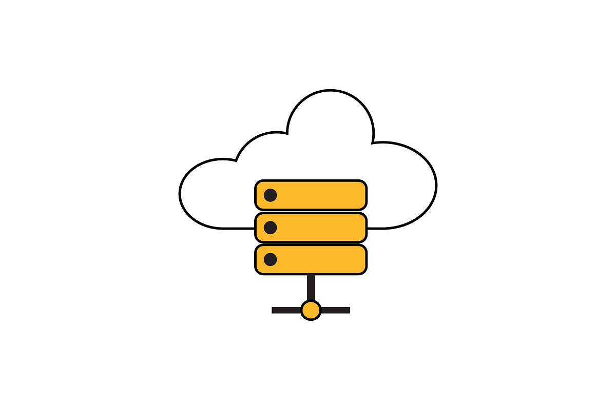 Cloud Storage, an Outline Icon by design by makra