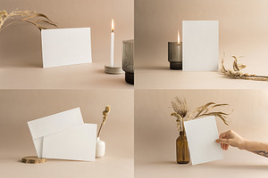 Beige - 5x7 Card Mockup Bundle