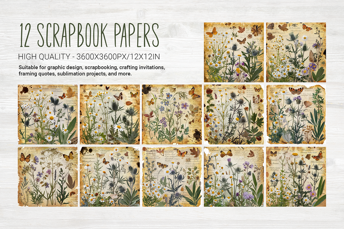 Victorian Herbarium, a Background Graphic by Curve Design (Photo 7 of 7)