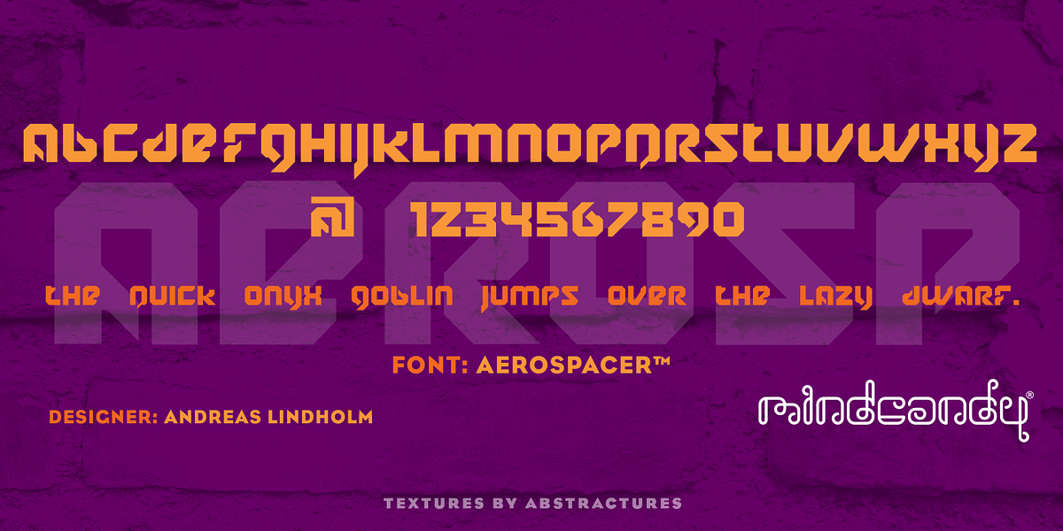 Aerospacer™, a Sans Serif Font by MINDCANDY