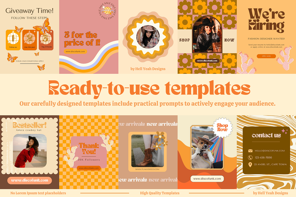 Disco Instagram Post Templates preview 5