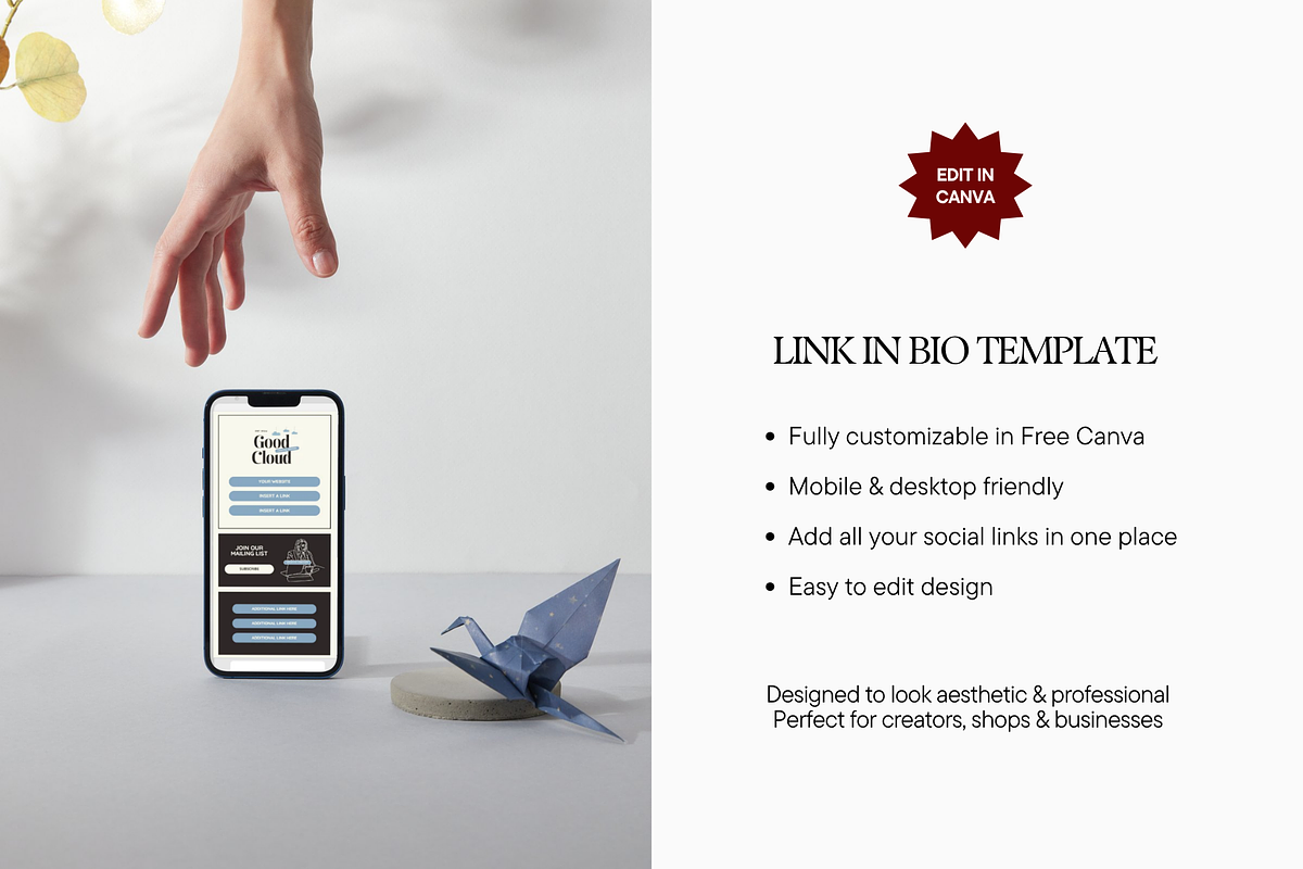 Canva Link In Bio Template, a Landing Page Template by Anna Design Studio (Photo 2 of 11)