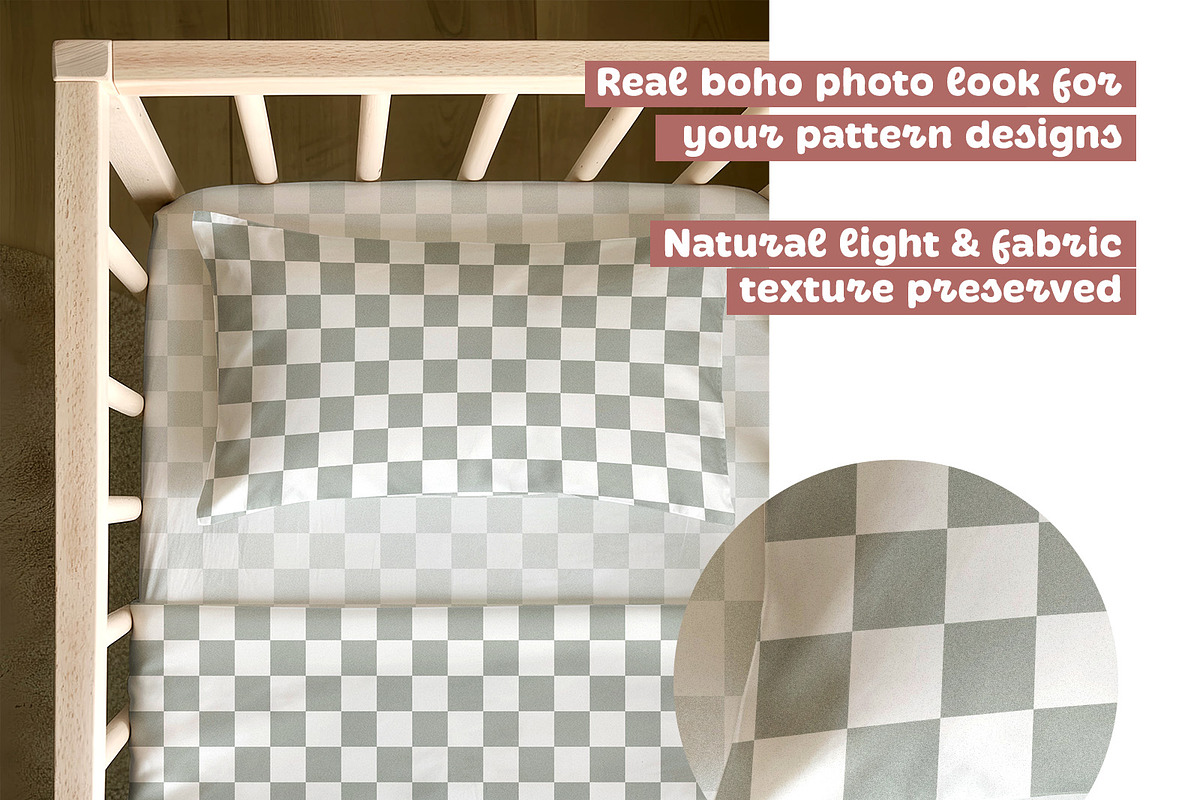 Realistic Crib Bedding Mockup, a Household Mockup by Brzozowska (Photo 5 of 8)