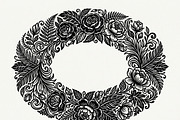 50 Elegant Floral Oval Mirror Frame, a Decorative Illustration by Amazin_art (Thumbnail 31 of 40)