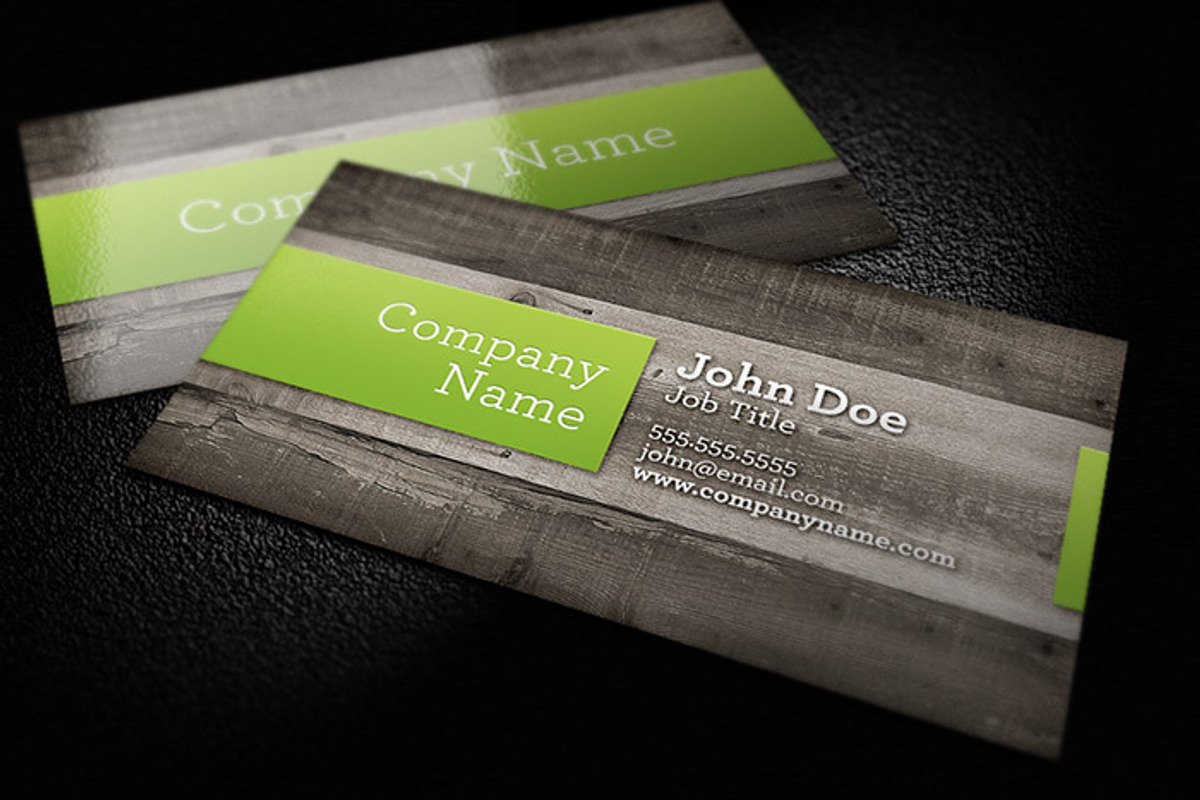 Wood Background Business Card, a Business Card Template by Design Panoply (Photo 1 of 4)