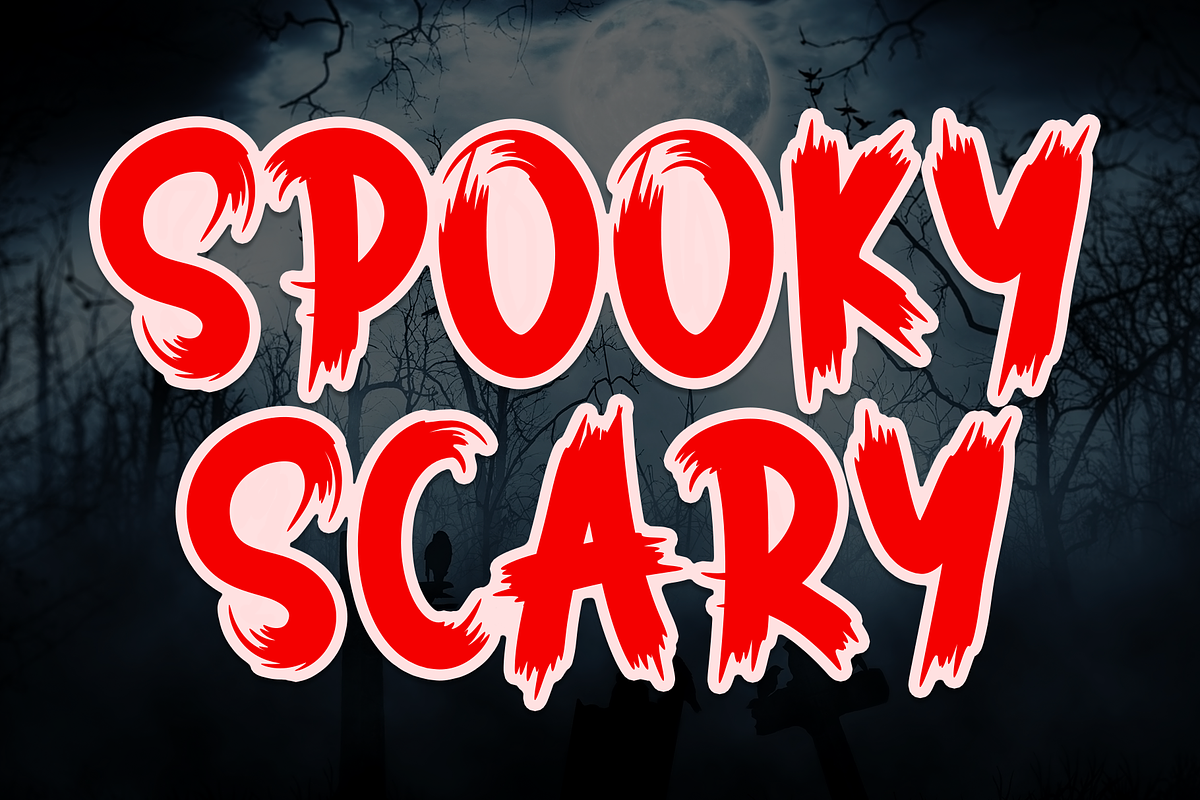 Spooky Scary | Script Font, a Script Font by Scratchones (Photo 1 of 8)