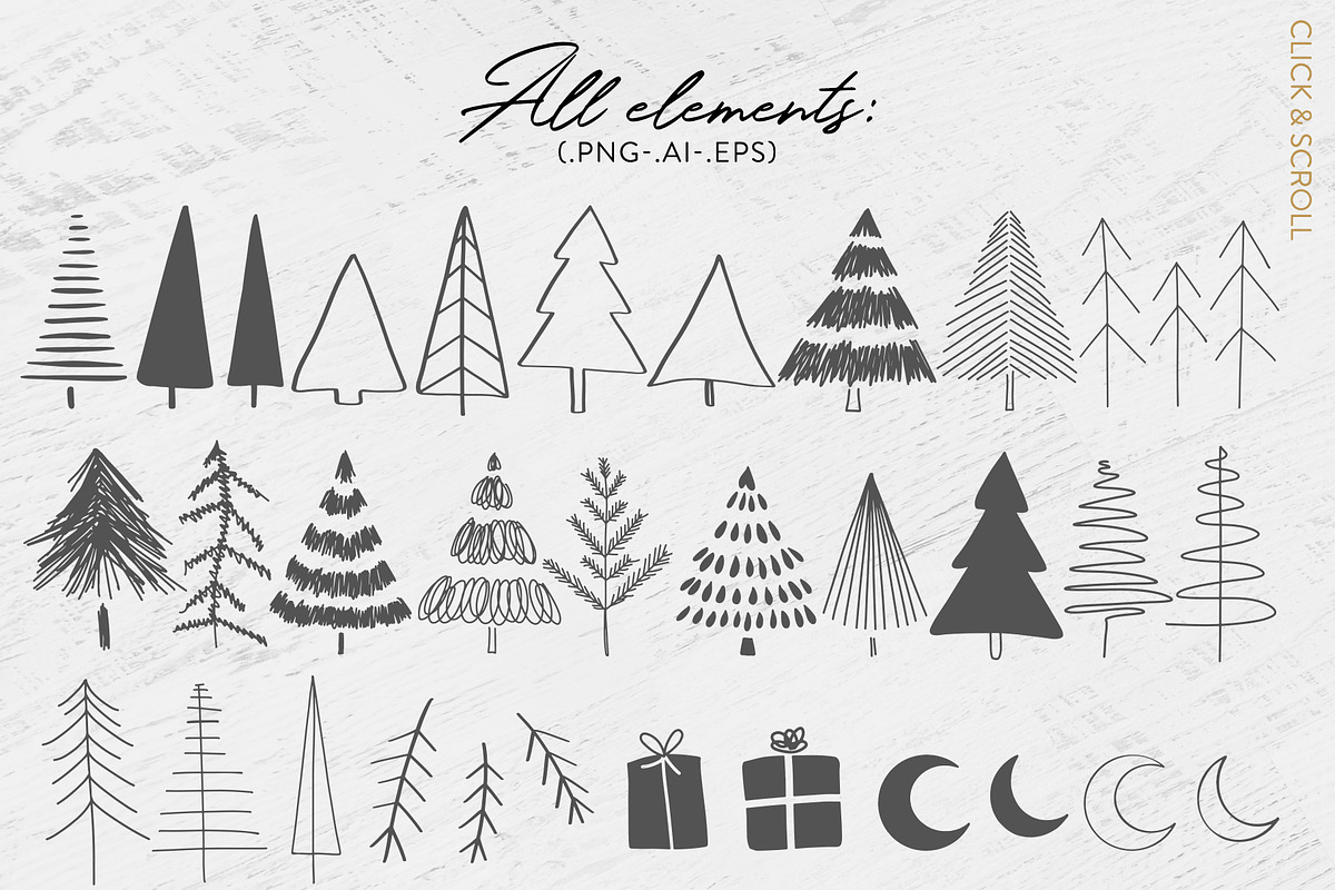 Scandinavian Christmas Trees & More, an Illustration by amber&ink (Photo 3 of 6)