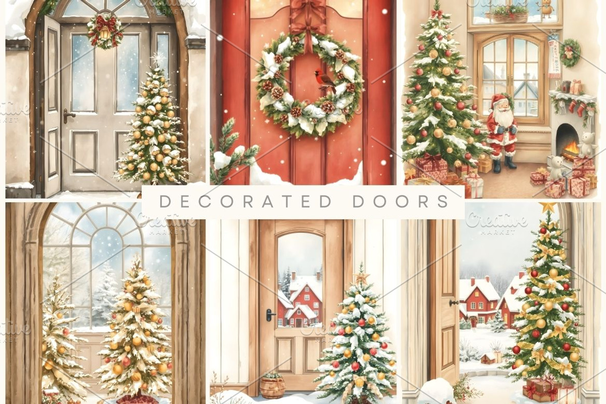 Scandinavian Christmas Bundle, a Decorative Illustration by Alisa Mikibith Art (Photo 20 of 31)