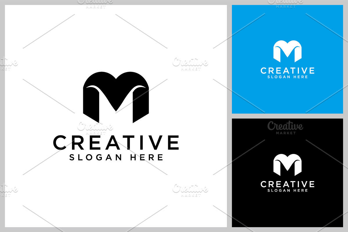 m letter logo vector design, a Branding & Logo Template by quadrazo