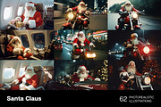 Santa Claus. 62 images, a Holiday Photo by Handmadefont (Thumbnail 9 of 15)