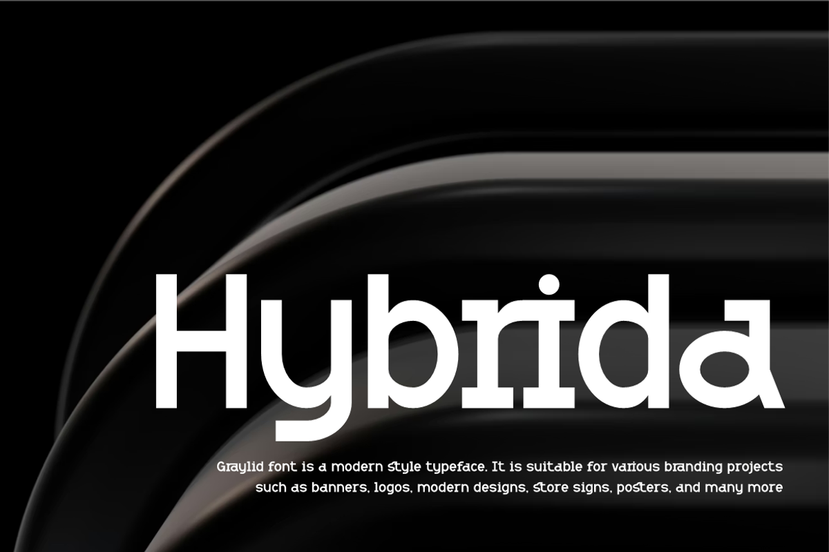 Graylid - Experimental Hybrid Font, a Sans Serif Font by QR Design Studio (Photo 2 of 12)