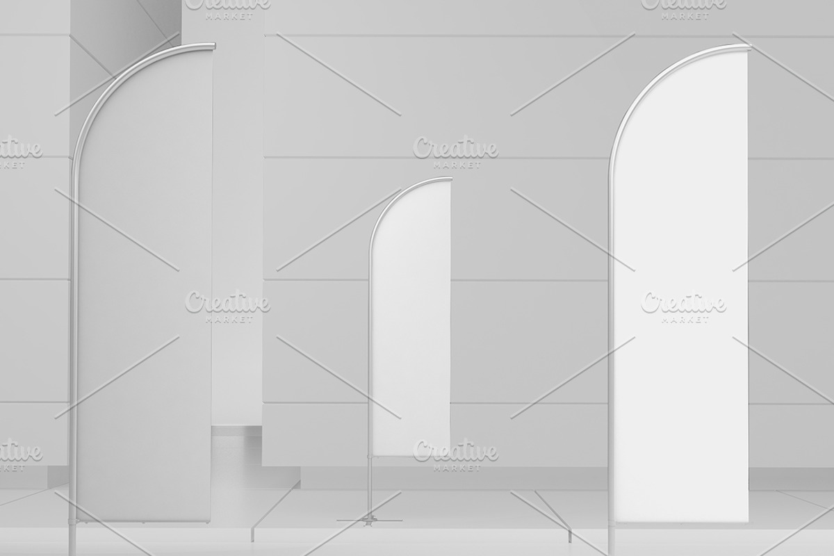 Promotional Flag Mockup, an Advertising Mockup by Qaleb Studio (Photo 2 of 2)