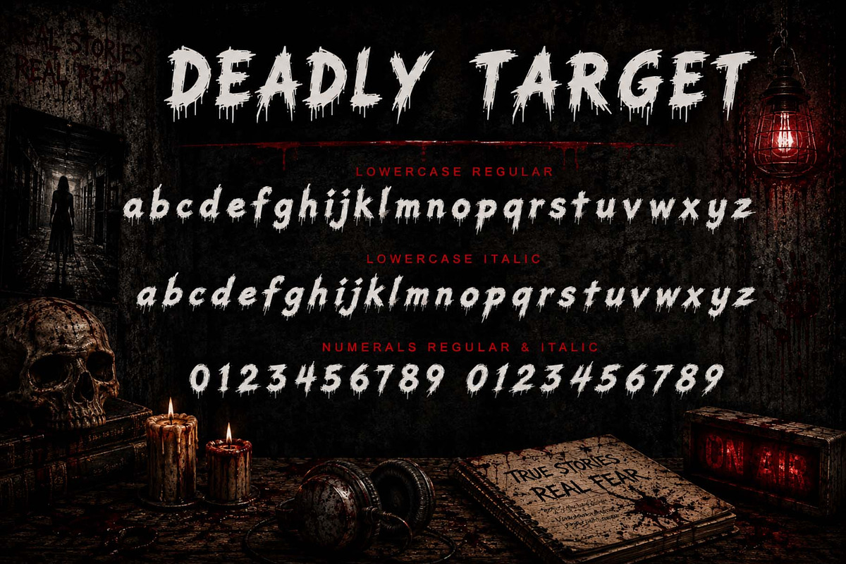 Deadly Target, a Blackletter Font by Yoga Letter (Photo 7 of 9)