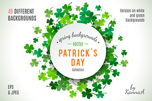 Set Of St Patrick's Day Backgrounds