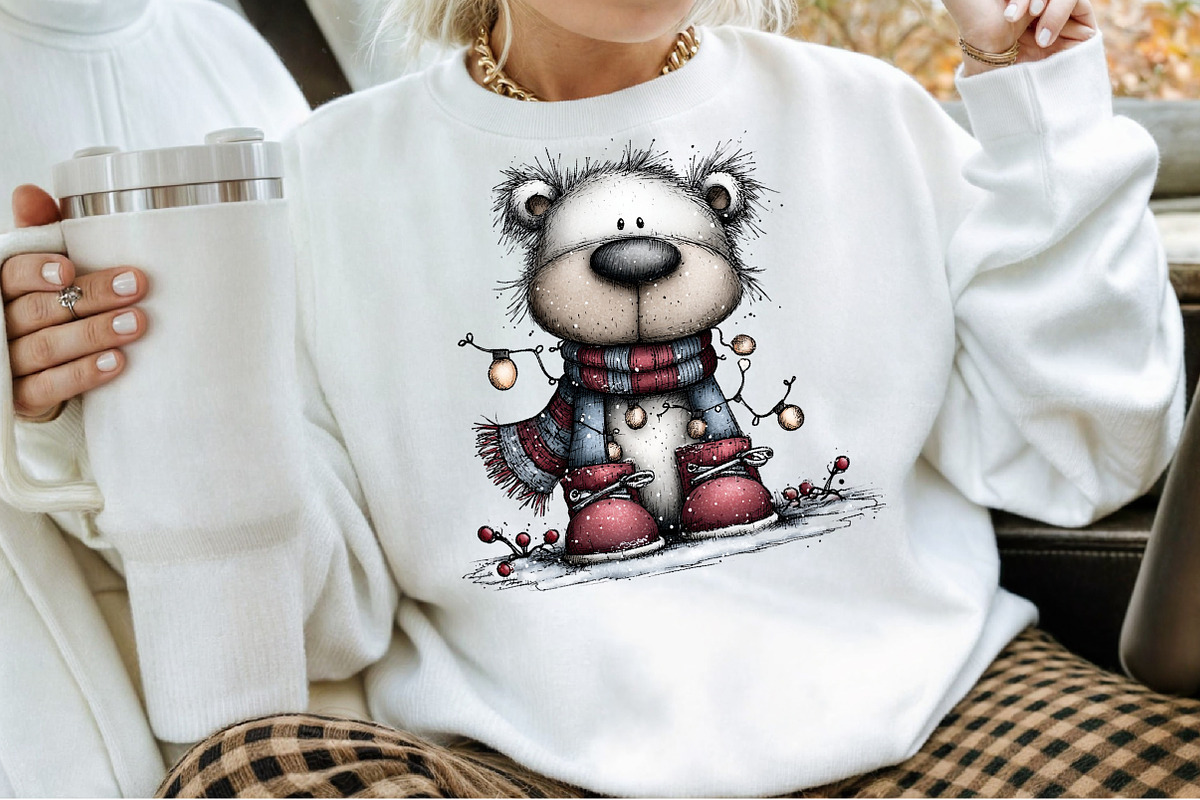 Christmas Polar Bear Lights Clipart, an Illustration by Sublimation Artist (Photo 5 of 6)