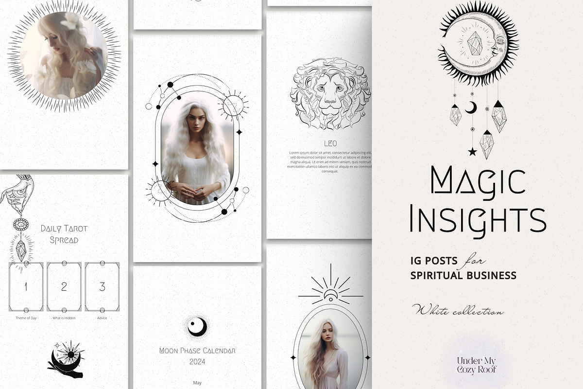 White Spiritual Instagram Stories, a Social Media Template by Under My Cozy Roof (Photo 1 of 10)