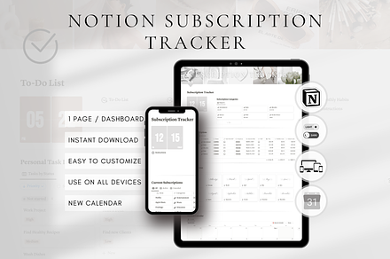 Digital Subscription Notion Tracker
