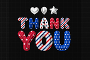 American USA Flag Balloon Font PNG, a Symbol Font by Jozoor (Thumbnail 9 of 9)